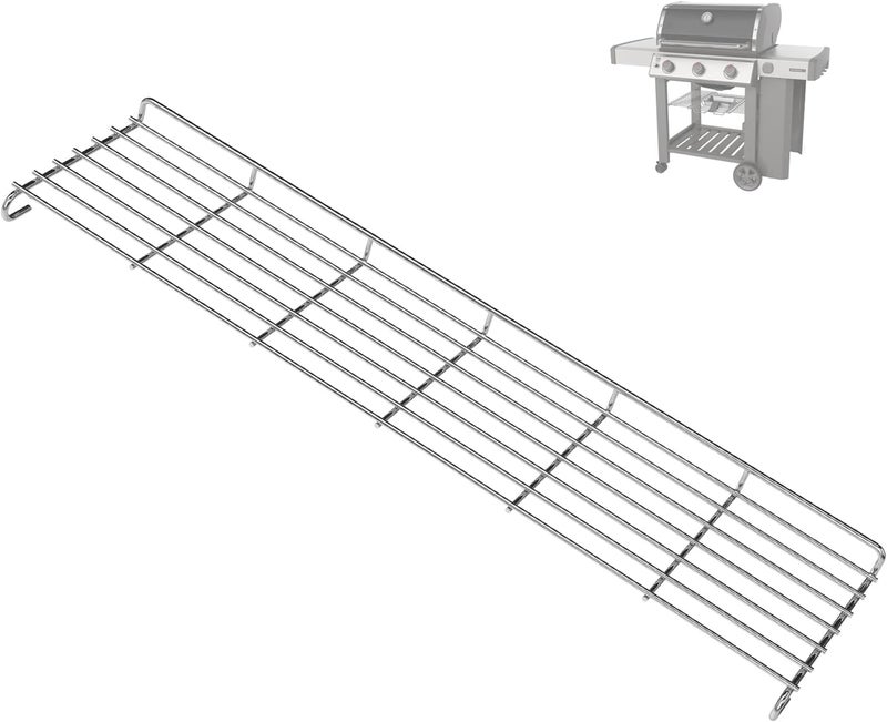 BBQration 66044 Warming Rack for Weber Genesis II 300 Grill Parts Genesis ii E-310 ii E-315 ii E-330, Grill Warming Rack for Weber Genesis 2 Grill Parts Warming Rack for Weber 66044 - Image 1